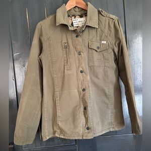 RVCA Army/ Olive Green Utility "Please don't bite" Jacket sz M